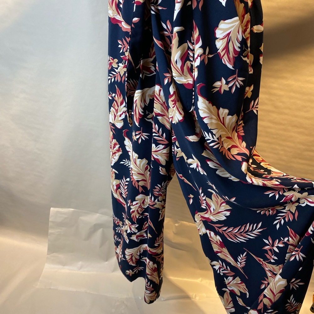 Joie Strapless Jumpsuit in Navy and Pink Floral - Picture 4 of 13